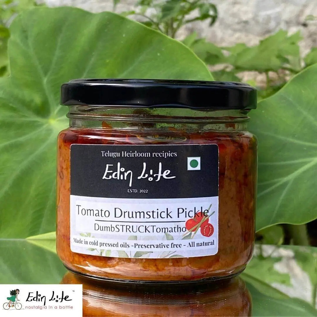 Tomato Drumstick pickle in Glass bottle