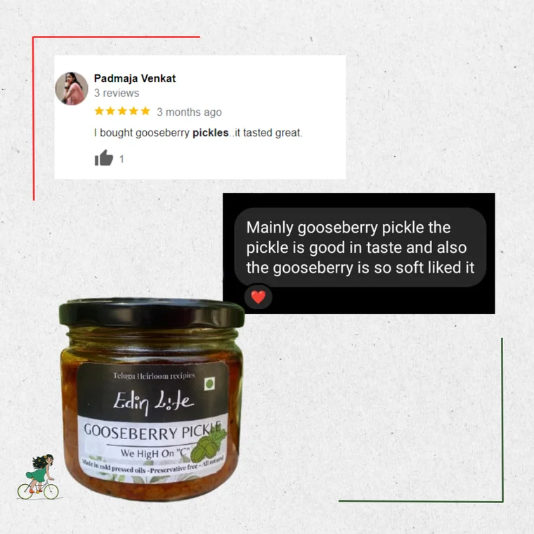 Customer review of Gooseberry Pickle