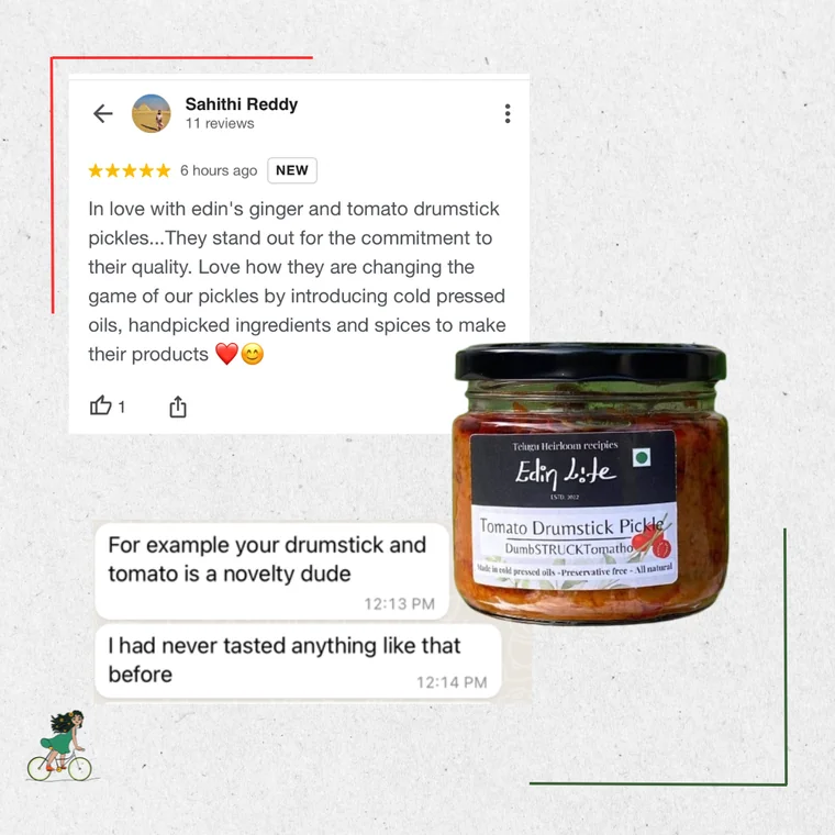 Customer review of Tomato & Drumstick Pickle