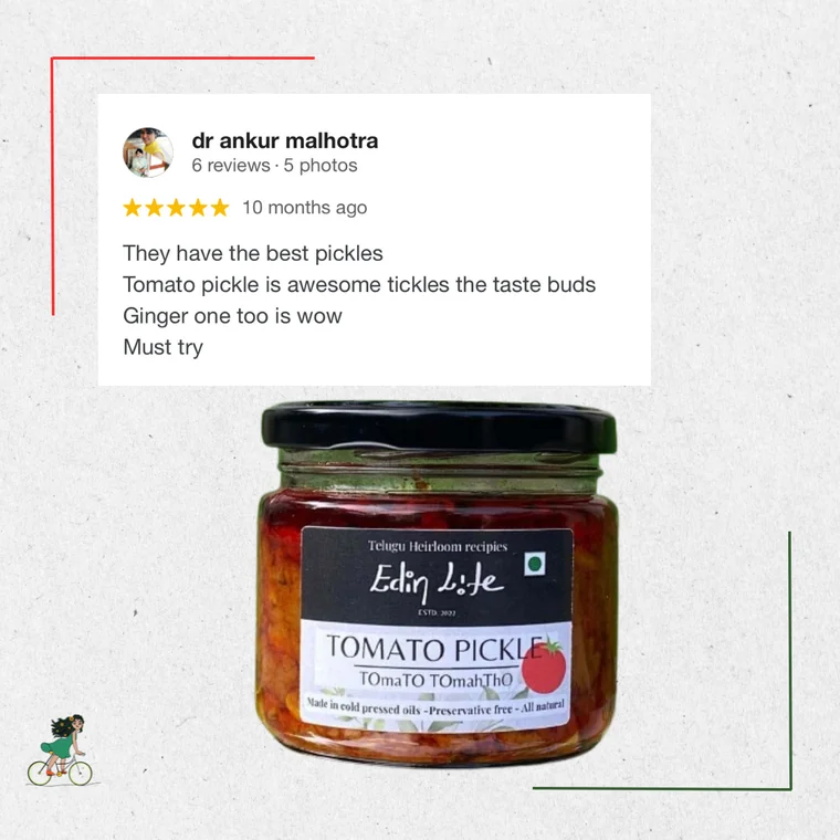 Customer review of Tomato Pickle